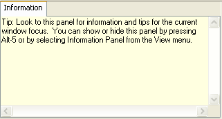 Information Panel