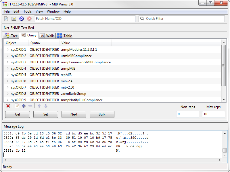 net-snmp varbind string value mib