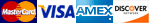 Visa&reg;, MasterCard&reg;, and American Express&reg; Accepted